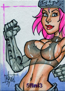 Female Persuasion Series 5 TFP5 5fini3 Sketch Card by Bill Maus V5