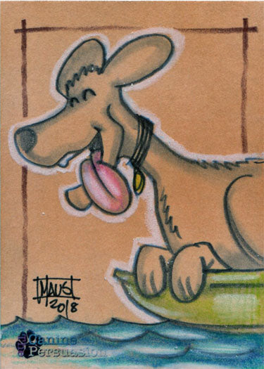 Canine Persuasion Sketch Card by Bill Maus V1