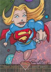 Superman The Legend Sketch Card by Ron McCain of Supergirl