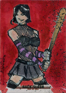 Hack/Slash Bad As Hell 5finity 2019 Sketch Card by Barush Merling V2