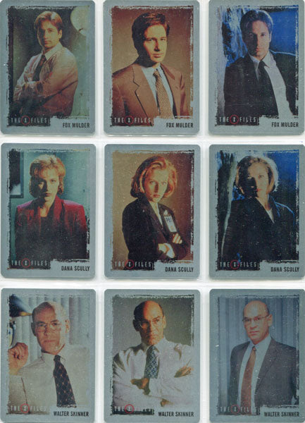 X-Files Archives Classic 2019 Complete Metal Character Nine Card Set /50