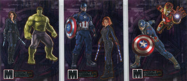 Marvel Avengers Age of Ultron Multiple Metallics Double Complete 12 Card Set