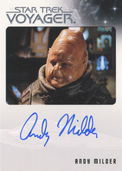 Quotable Star Trek Voyager Autograph Card Andy Milder as NAR