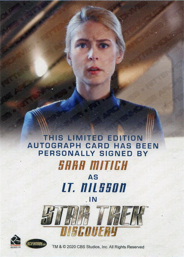 Star Trek Discovery Season 2 Autograph Card Sara Mitich as Lt. Nilsson (FB)