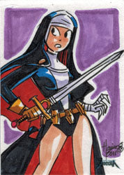 Female Persuasion Series 2 Hanie Mohd Warrior Nun Sketch