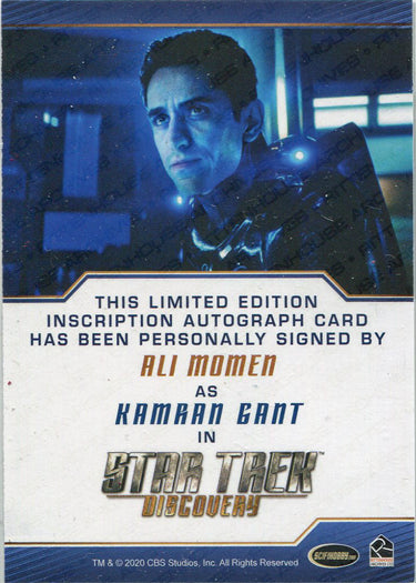 Star Trek Discovery Season 2 Autograph Inscription Card Ali Momen as K. Gant