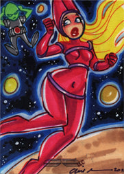 Galaxgals Eradication Arie Monroe Rare Artist Sketch Card Ver. 1