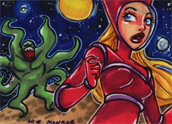 Galaxgals Eradication Arie Monroe Rare Artist Sketch Card Ver. 3