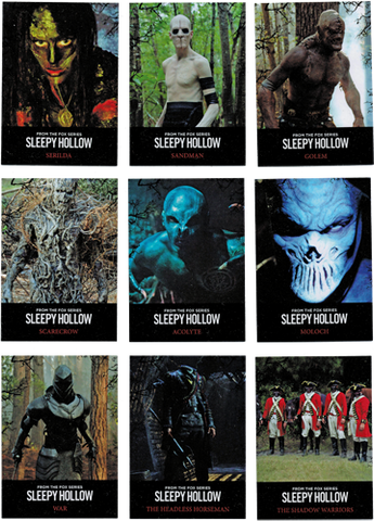 Sleepy Hollow Season 1 Monsters Complete 9 Card Chase Set