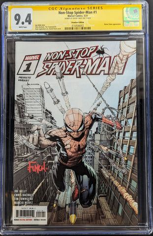 NON-STOP SPIDER-MAN #1 PREMIERE VAR Graded CGC 9.4 Signed by David Finch