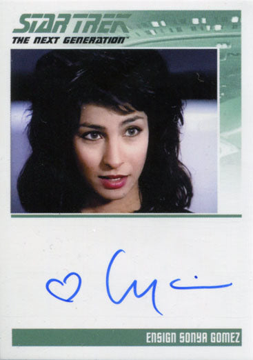 Star Trek TNG Portfolio Prints S1 Autograph Card Lycia Naff as Sonya Gomez