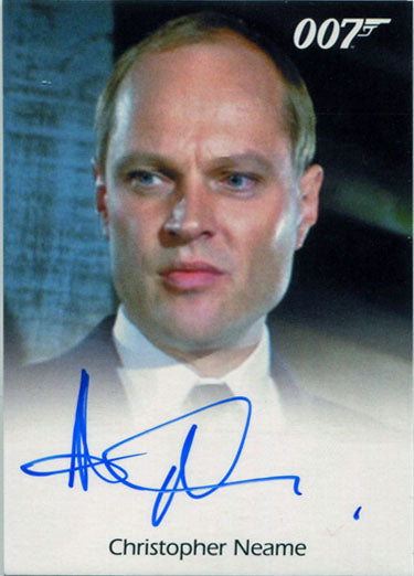 James Bond Archives 2017 Final Autograph Card Christopher Neame as Fallon