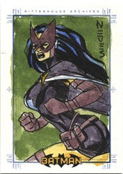Batman Archives Sketch Card by Dio Neves of the Huntress