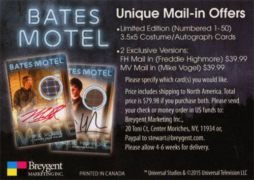 Bates Motel Unique Mail-In Offer Chase Card