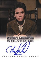 X-Men Origins Wolverine Autograph Card by Michael-James Olsen as Young Victor