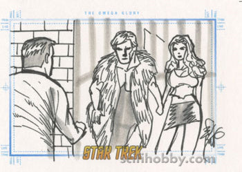 Star Trek TOS Portfolio Prints Sketch Card The Omega Glory by Brian Kong