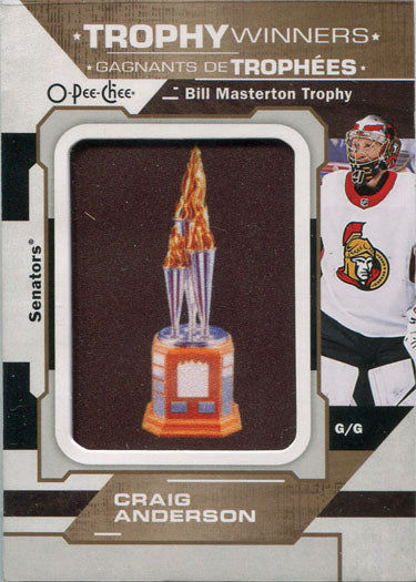 O-Pee-Chee Hockey 2018-19 Trophy Winners Patch Chase Card P-6 Craig Anderson