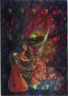 Luis Royo From Fantasy to Reality Prism Chase Card P5 Seven Of Swords