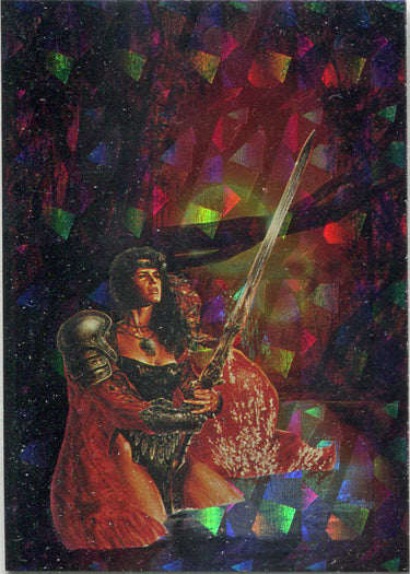 Luis Royo From Fantasy to Reality Prism Chase Card P5 Seven Of Swords