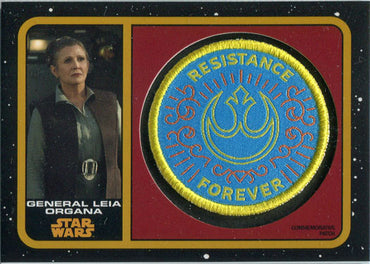 Star Wars Journey Rise Skywalker Patch Card Gold Parallel PC-LOR Gen. Leia 11/25