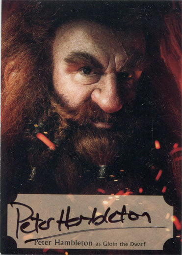 Hobbit Desolation of Smaug Autograph Card PH-P Peter Hambleton Poster #88 of 75