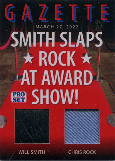 Pro Set Gazette 2022 Smith Slaps Rock Dual Memorabilia Card PSG-SR1