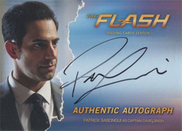 Flash Season 1 Autograph Card PS Patrick Sabongui as Captain David Singh