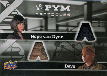 Marvel Ant-Man Dual Memorabilia Costume Card PT2-VD Hope Van Dyne and Dave