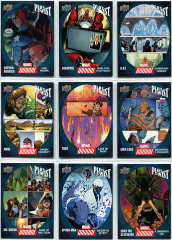 Marvel Annual 2016 Plot Twist Insert Complete 10 Card Chase Set PT-1 to PT-10
