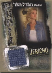 Jericho Season 1 PW8 Ashley Scott as Emily Sullivan Pieceworks Costume Card