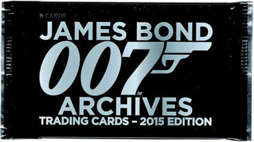 James Bond Archives 2015 Factory Sealed Pack of 5 Trading Cards