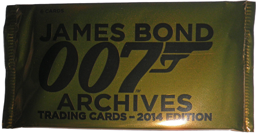 James Bond Archives 2014 Factory Sealed Trading Card Pack of 6 Cards