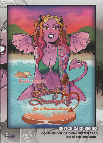 5finity 2021 Danielle Gransaull's Succubus Sweethearts Fire n Brimstone Beach Sketch Card Pack