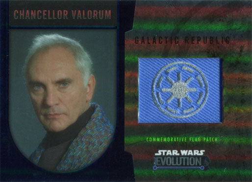 Star Wars Evolution 2016 Flag Patch Galactic Republic Chancellor Valorum 44/50