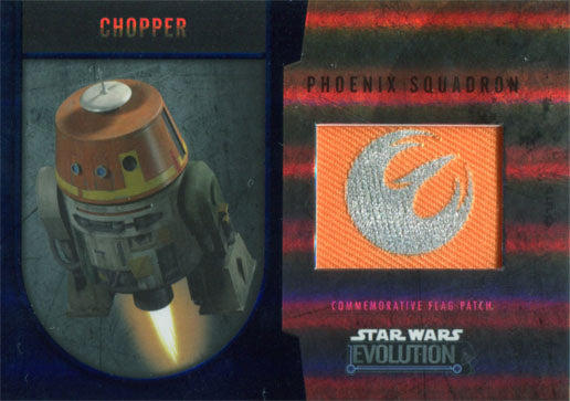 Star Wars Evolution 2016 Flag Patch Phoenix Squadron Chopper Silver 47/50