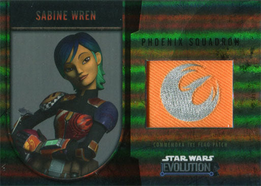 Star Wars Evolution 2016 Flag Patch Phoenix Squadron Sabine Wren Bronze 160/170