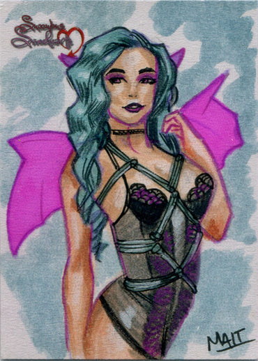 Succubus Sweethearts 5finity 2020 Sketch Card by Paul Maitland