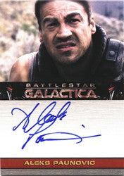 Battlestar Galactica Season 4 Autograph Card by Aleks Paunovic as Omar Fischer