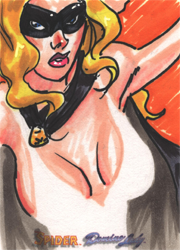 Moonstone Domino Lady & The Spider Sketch Card by Pez! V7