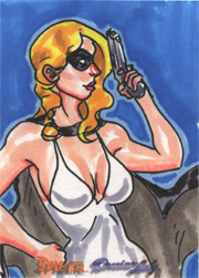 Moonstone Domino Lady & The Spider Sketch Card by Pez! V9