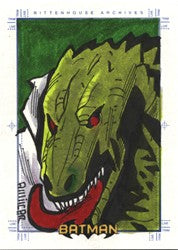 Batman Archives Sketch Card by Pinna (Amilcar) of Killer Croc