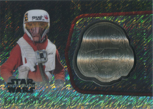 Star Wars Force Awakens Chrome Silver Galactic Medallion M-8 #04/25 Ello Asty