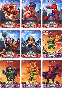 Marvel Super Hero Squad Pop-Up Complete 10 Card Chase Set