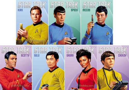 Star Trek TOS Portfolio Prints Bridge Crew Portraits Complete 7 Card Chase Set