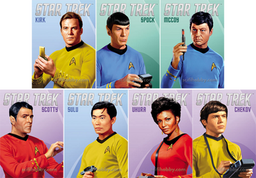 Star Trek TOS Portfolio Prints Bridge Crew Portraits Complete 7 Card Chase Set