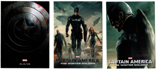 Captain America Movie 2 Winter Soldier Movie Poster Complete 3 Card Chase Set