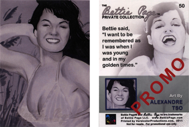 Bettie Page Private Collection Card 50 Promo Card