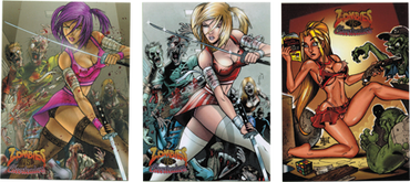 Zombies vs Cheerleaders 2013 3 Card Promo Set Philly & Chicago