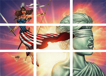 CBLDF Liberty Sticker Puzzle Complete 9 Card Chase Set