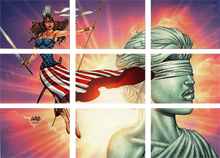 CBLDF Liberty Sticker Puzzle Complete 9 Card Chase Set